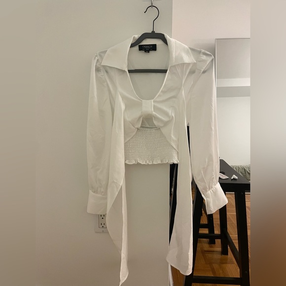 Asos White blouse with Ribbon - Picture 2 of 5
